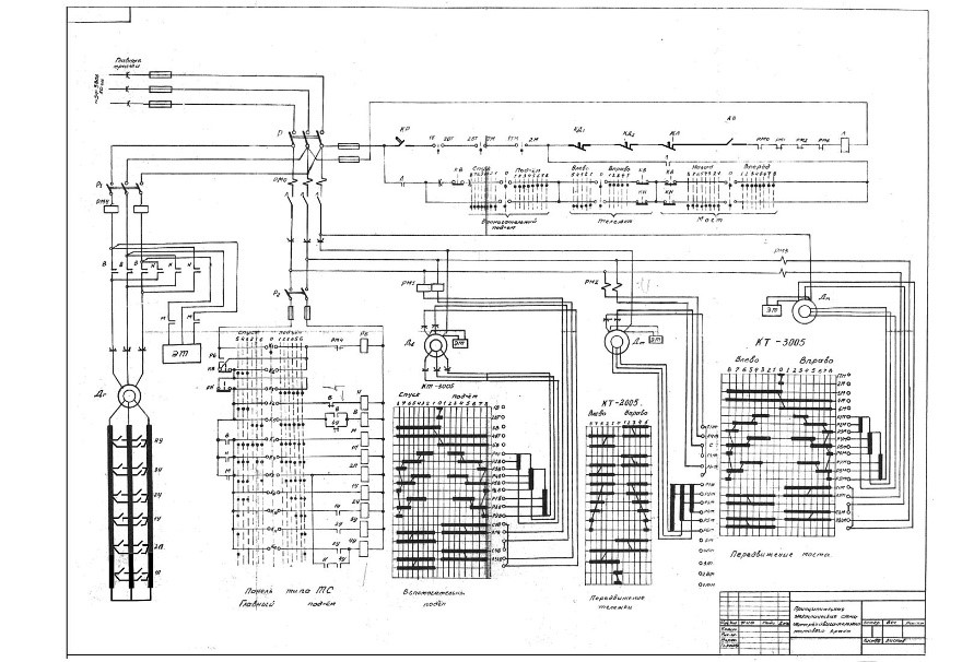 электрическая схема мостового крана
