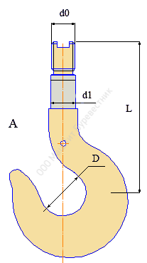 Купить крюк грузовой 8, тип A 