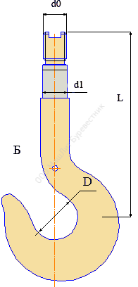 Купить крюк грузовой 4, тип B 